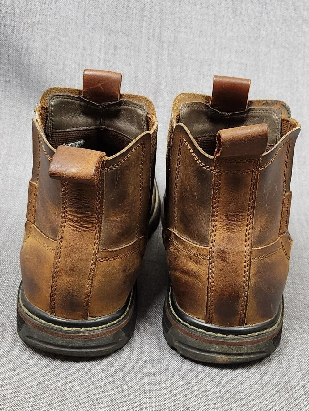 Skechers Brown Leather Chukka Slip-on Boots. Size 11.5